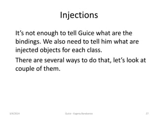 Guice - dependency injection framework | PDF
