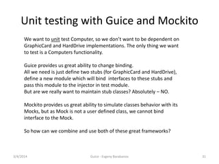 Guice - dependency injection framework | PDF