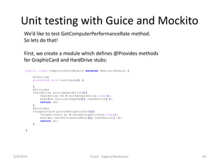 Guice - dependency injection framework | PDF