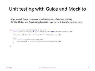 Guice - dependency injection framework | PDF