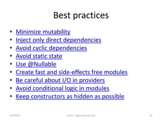 Guice - dependency injection framework | PDF