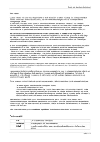 Lettera di richiamo disciplinare esempio