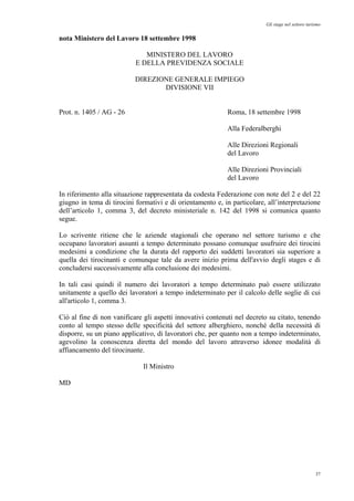 Lettera interruzione tirocinio azienda