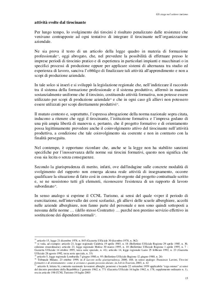 Guida Agli Stage Nel Settore Turistico