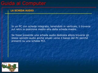 Guida al computer - Lezione 12 - La scheda audio | PPT