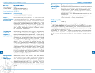 Guida all’accesso ai Corsi di Laurea A. A. 2011/2012                                                                                                    Facoltà di Giurisprudenza
                                                                                                   Padronanza
     Facoltà                Giurisprudenza                                                                               Competenze linguistiche:
                                                                                                   degli strumenti       saper esporre in modo chiaro e organico usando con correttezza
     Classe di LaureaLMG/1
     Corsi di Laurea Giurisprudenza Magistrale di                                                  linguistici*          le strutture morfo-sintattiche, esprimendosi in modo lessical-
                     Palermo - Trapani - Agrigento                                                                       mente appropriato, usando i registri adeguati alle situazioni;
     Anno Accademico 2011/2012                                                                                           saper analizzare un testo cogliendone gli elementi formali e te-
                                                                                                                         matici e correlandoli fra loro;
     Area del Sapere        Saperi essenziali                                                                            saper scrivere in modo grammaticalmente corretto e con pro-
                            Conoscenze richieste per l’accesso                                                           prietà lessicale;
                                                                                                                         saper strutturare ed organizzare il testo in modo coerente ed ar-
     Logica e            Elementi di storia del pensiero ﬁlosoﬁco, con particolare riguardo                              monico rispettando le diverse tipologie testuali.
     concetti filosofici al pensiero del Novecento (Kant, positivismo, scetticismo, mar-
                                                                                                   Abilità Linguistica
     fondamentali         xismo, pragmatismo, evoluzionismo, esistenzialismo, neoempi-
                                                                                                   INGLESE**          Livello A1
                            rismo e falsiﬁcazionismo). Conoscenza del signiﬁcato di: logica,
                            epistemologia, gnoseologia, antropologia, metaﬁsica, etica. Con-
                                                                                                   *Per quest’area del sapere non sono previsti obblighi formativi aggiuntivi.
                            cetti etici fondamentali: bene, valore, coscienza, libertà, respon-
                                                                                                   **Il test di Abilità Linguistiche non produce Obblighi Formativi Aggiuntivi (OFA) e serve,
                            sabilità, legge morale. Concetti gnoseologici fondamentali:
                                                                                                   solo in caso di superamento, ad accreditare l’abilità linguistica prevista dall’ordina-
                            verità, certezza, ragionamento, opinione, congettura, ipotesi e
                                                                                                   mento didattico del Corso di Laurea senza la frequenza dello speciﬁco corso orga-
                            tesi, confutazione, giustiﬁcazione.
                                                                                                   nizzato dal Centro Linguistico di Ateneo.
                                                                                                   Allo studente che supera il test di Abilità Linguistiche vengono pertanto accreditati,
     Storia antica,         Periodizzazione generale della storia. Elementi fondamentali di        nella sua carriera universitaria e nella forma di “idoneità”, i Crediti Formativi Universi-
     medievale,             storia antica: Roma e la civiltà romana. Il Regnum, Roma repub-        tari (CFU) previsti nel Manifesto degli Studi del Corso di Laurea a cui aspira ad iscri-
     moderna e              blicana e la sua espansione nel Mediterraneo. L'Impero: dal prin       versi.
     contemporanea          cipato alla monarchia militare. L’impero romano-cristiano. La di-
                            sgregazione del mondo politico romano. I regni romano-barba-
                            rici. L’imperatore Giustiniano e il Corpus Iuris Civilis. L'eredità
                            storica di Roma antica. Il Medio Evo: L'organizzazione feudale.
                            Papato e Impero. Dal Comune alla Signoria. Gli albori della
                            nuova Europa. Il Rinascimento. L'età moderna e contempora-
                            nea: Nascita dello stato moderno. La rivoluzione americana, L'il-
                            luminismo e il movimento riformatore. La Rivoluzione francese.
                            L'età contemporanea. Lo Stato unitario italiano: problemi, con-
                            trasti e sviluppi. Le guerre mondiali. La Costituzione della Re-
                            pubblica italiana; ideali e realizzazioni della democrazia. I grandi
                            problemi mondiali alla ﬁne del secolo XIX: i rapporti internazionali
                            e l'equilibrio europeo. Istituti e organizzazioni per la coopera-
39                          zione fra i popoli. Comunità europea.                                                                                                                                40

     Macroconcetti          Ordinamento giuridico; Stato ; forme di Stato; Stato di diritto;
     giuridici              norma e istituzione sociale; origine storica; caratteri;. sua evolu-
     ed economici           zione nello Stato costituzionale contemporaneo; forme di go-
                            verno; funzioni dello Stato; separazione dei poteri; Costituzione:
                            garanzie e libertà fondamentali; Fonti di produzione; Fonti di co-
                            gnizione. L’organizzazione economica della società: mercato,
                            produzione, distribuzione, domanda; impresa, azienda, moneta,
                            banca.
 