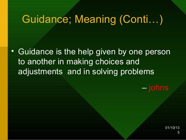 Guidance-General Concept