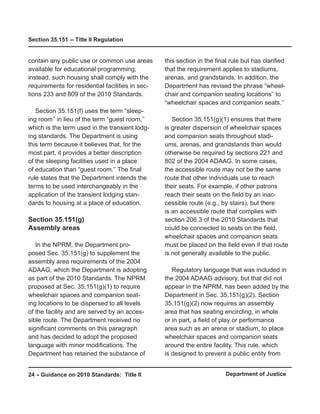 Prr Code Ada Guidance 2010 ada_standards_prt | PDF
