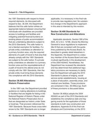 Prr Code Ada Guidance 2010 ada_standards_prt | PDF