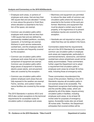 Prr Code Ada Guidance 2010 ada_standards_prt | PDF