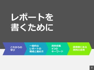 レポートを書くために レポートを書くために