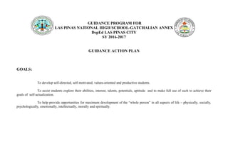 Guidance action plan | DOC