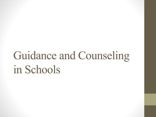 Guidance and counseling presentation | PPTX