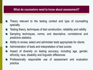 Guidance and Counselling: Assessment and Intervention | PPTX