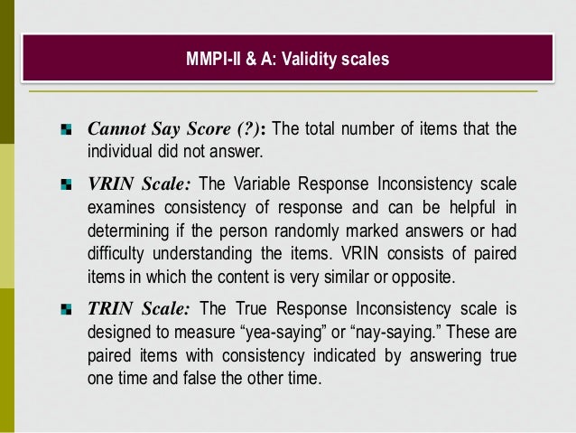 mmpi-2 validity scales