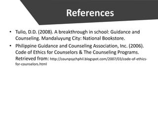 Guidance & Counseling for Elementary in the Philippines | PPTX