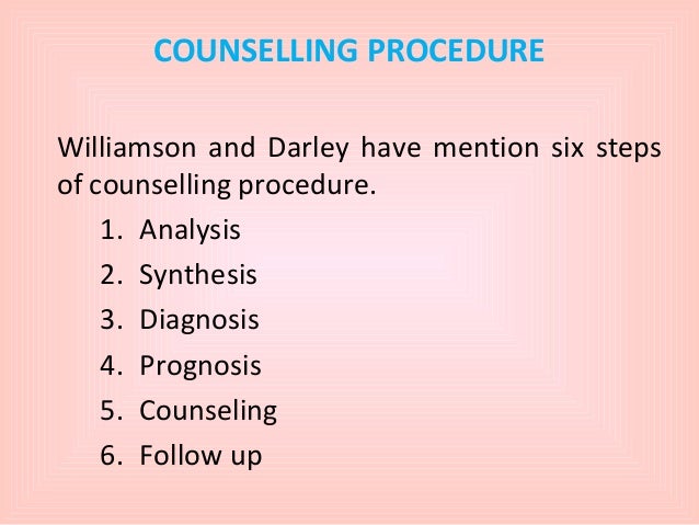 based letters on experience 7 & Guidance counselling