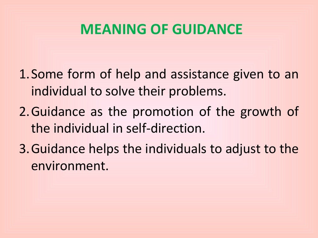 Guidance & counselling