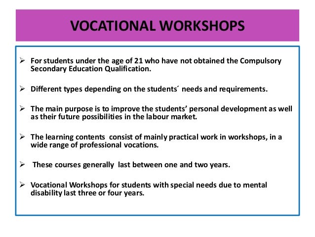 types of vocational schools