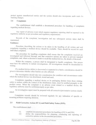 Guidance document on GDPMD and Site Master File from DRAP