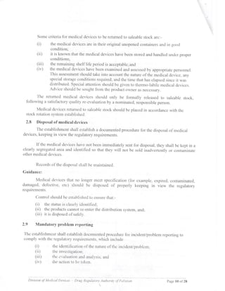 Guidance document on GDPMD and Site Master File from DRAP