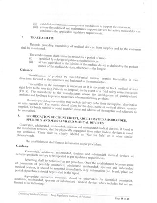 Guidance document on GDPMD and Site Master File from DRAP