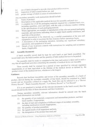 Guidance document on GDPMD and Site Master File from DRAP