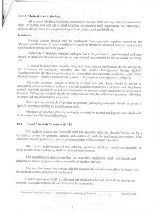 Guidance document on GDPMD and Site Master File from DRAP