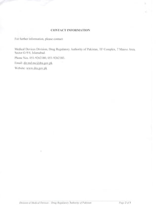 Guidance document on GDPMD and Site Master File from DRAP