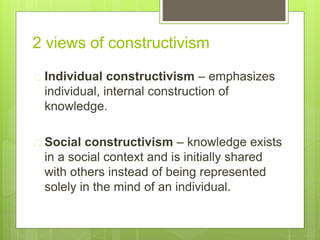REALISM / CONSTRUCTIVISM | PPTX