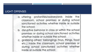 LIGHT OFFENSES
 