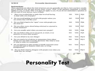 Personality Test
 