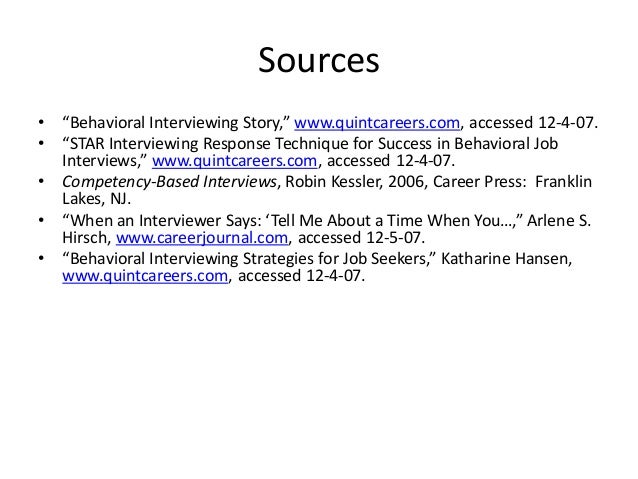 star interviewing response technique