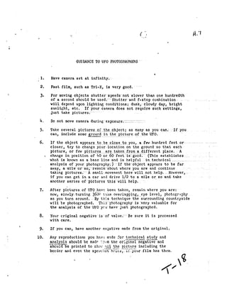 Guidance to ufo photographers (pubd is unknown)