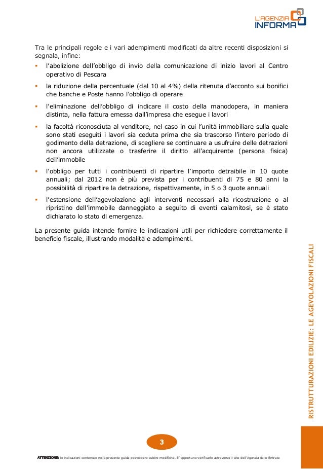 Guida ristrutturazioni edilizie bonus 50 settembre 2014 Comunicazione inizio lavori ristrutturazione