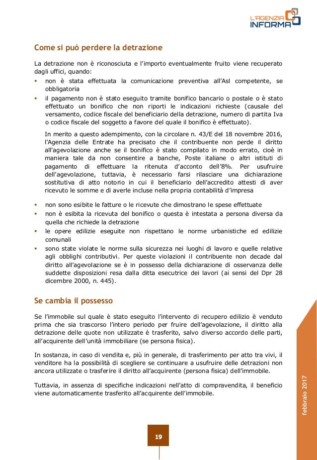 Comunicazione Amministratore Condominio Lavori Ristrutturazione 2017