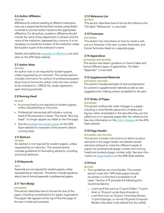 Guide to what’s new in the publication manual of the American ...
