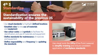 Insert Location Visual Standard Guide-5S Kaizen matters for continuous improvement | PDF