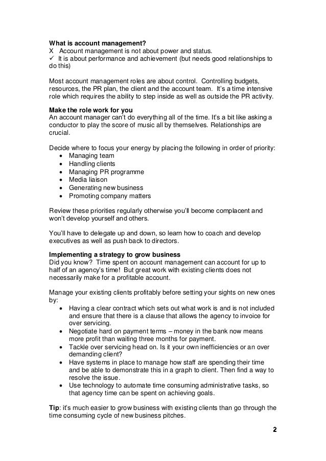 Account Management Tips