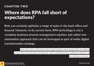 GUIDE TO RPA - Before Unleashing The Bots | PDF