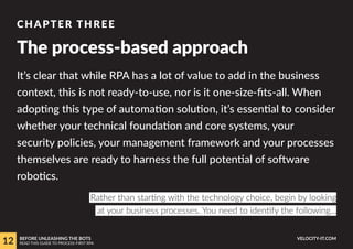 GUIDE TO RPA - Before Unleashing The Bots | PDF