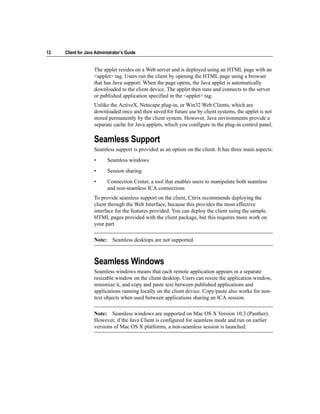 Guide citrix presentation server™ - client for java administrator’s | PDF