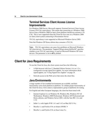 Guide citrix presentation server™ - client for java administrator’s | PDF