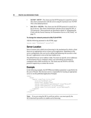 Guide citrix presentation server™ - client for java administrator’s | PDF