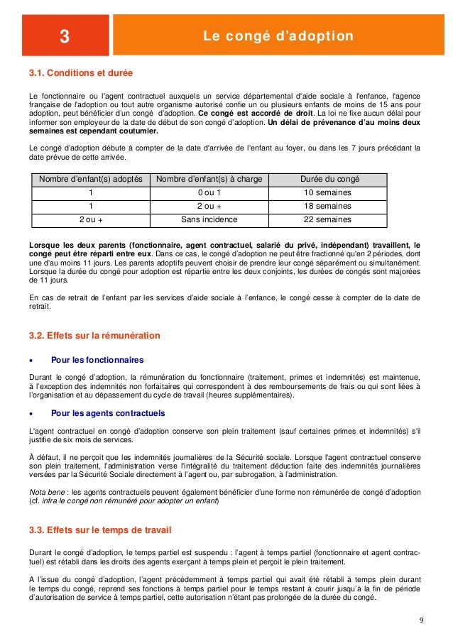Guide Conges Familiaux Et Temps Partiel Fonction Publique