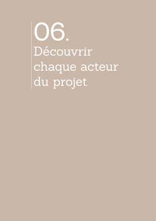 06.
Découvrir
chaque acteur
du projet
 
