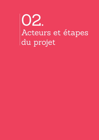 02.
Acteurs et étapes
du projet
 