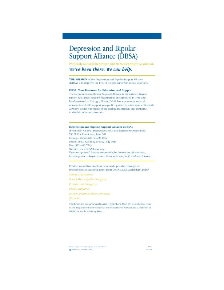 Dbsa depression