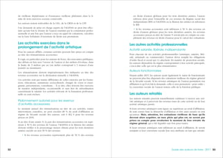 535352 Guide des auteurs de livres - 2017
en droits d’auteur globaux pour les trois dernières années, l’auteur
relèvera alors pour l’ensemble de ces revenus du Régime social des
indépendants (RSI) et l’AGESSA ou la Maison des artistes en informera
le RSI.
• Si les revenus accessoires sont inférieurs à 50 % des revenus en
droits d’auteur globaux pour les trois dernières années, les revenus
accessoires perçus au titre de l’année N seront pris en compte en com-
plément des revenus en droits d’auteur pour le calcul des cotisations.
Les autres activités professionnelles
Activité salariée, libérale, indépendante
Pour chacune de ses activités professionnelles (artistique, salariée, libé-
rale, artisanale ou commerciale), l’auteur devra remplir les obligations
d’ordre fiscal et social qui s’y attachent. En matière de protection sociale,
les auteurs dépendent du régime correspondant à leur activité principale,
c’est-à-dire celle qui est la plus rémunératrice.
Auteurs fonctionnaires
Depuis juillet 2015, les auteurs ayant également le statut de fonctionnaire
ne peuvent plus être dispensés des cotisations vieillesse du régime général
de la Sécurité sociale. Si les revenus artistiques de l’auteur permettent son
affiliation et qu’il en fait la demande, celle-ci sera prononcée « pour ordre ».
La couverture sociale de l’auteur restera celle de la fonction publique.
Les auteurs retraités
Les auteurs retraités peuvent naturellement continuer à exercer une acti-
vité artistique et à percevoir des revenus issus de cette activité ou de leur
activité artistique passée.
Si leurs revenus artistiques sont égaux ou supérieurs au seuil d’affiliation,
ils sont censés faire la démarche d’affiliation et être ainsi assurés en tant
qu’auteur. Mais, attention, les cotisations vieillesse de base qu’ils
devront alors acquitter, au taux plein qui plus est, ne seront pas
prises en compte pour revaloriser le montant de leur retraite du
régime général, qui a été liquidée une fois pour toutes.
Si leurs revenus artistiques sont inférieurs au seuil d’affiliation, ils seront
assujettis et leur couverture sociale leur sera attribuée en tant que retraité.
de vieillesse déplafonnée et d’assurance vieillesse plafonnée dans la li-
mite de trois exercices sociaux consécutifs.
Les auteurs restent redevables de la CSG, de la CRDS et de la CFP.
Une demande de prise en charge auprès de l’AGESSA ne peut être effec-
tuée qu’une fois le dossier de l’auteur examiné par la commission profes-
sionnelle et une fois que l’auteur a reçu un appel de cotisations, calculées
sur la base forfaitaire d’ouverture de droits aux prestations.
Les activités exercées dans le
prolongement de l’activité artistique
Pour les auteurs affiliés, certaines activités peuvent être prises en compte
au titre des rémunérations accessoires.
Il s’agit, en particulier pour les auteurs de livres, des rencontres publiques,
des débats en lien avec l’œuvre de l’auteur et des ateliers d’écriture, dans
la limite de 3 ateliers par an (un atelier correspond à 5 séances d’une
journée au maximum).
Ces rémunérations doivent impérativement être indiquées au titre des
revenus accessoires sur la déclaration annuelle à l’AGESSA.
Ces activités sont par nature différentes de celles exercées par les forma-
teurs, éducateurs, animateurs socioculturels, chargés de cours et ensei-
gnants, présentateurs, consultants… À ce titre, elles doivent être exercées
de manière indépendante, occasionnelle et sans lien de subordination
caractérisant le salariat. Les activités relevant de la formation profession-
nelle en sont exclues.
Plafonnement autorisé pour les revenus
d’activités accessoires
Le montant annuel des rémunérations au titre de ces activités, toutes
interventions cumulées, ne peut excéder 80 % du seuil d’affiliation au
régime de Sécurité sociale des auteurs, soit 6 962 € pour les revenus
perçus en 2016.
Si au titre d’une année N, la part des rémunérations accessoires est supé-
rieure à 50 % des revenus de l’auteur, l’AGESSA et la Maison des artistes
doivent vérifier si le pourcentage moyen obtenu pour les trois dernières
années excède ou non 50 % des revenus.
• Si les revenus accessoires représentent plus de 50 % des revenus
 