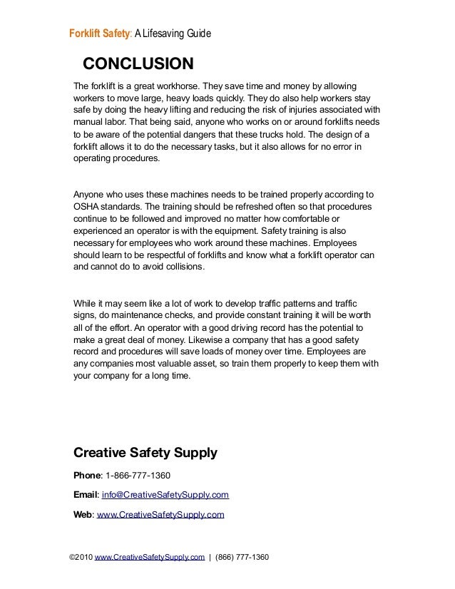 Free Guide Forklift Safety